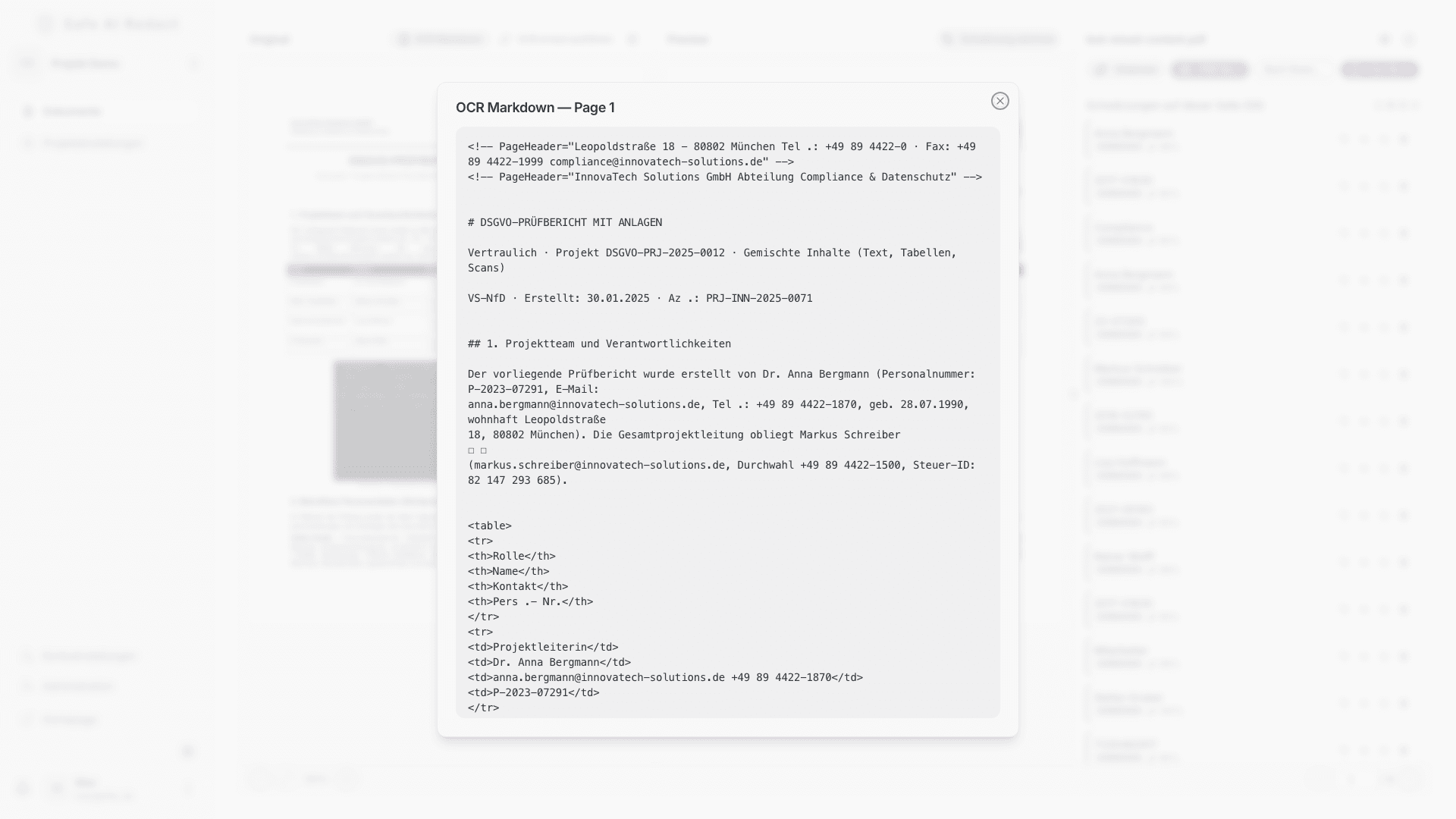 OCR-Markdown-Ansicht des Dokuments